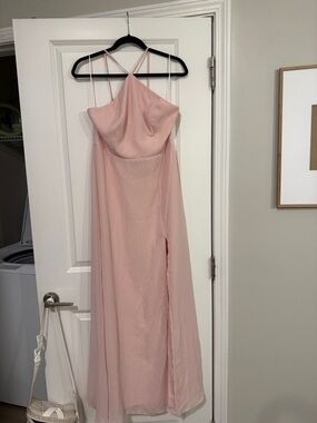 Birdy Grey Blush Pink Chiffon Maxi Dress